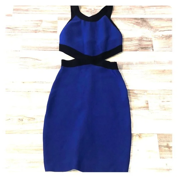 guess marciano blue dress Marciano Betty Blue Wrap Mini Dress main image 0